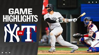 Yankees vs Rangers Game Highlights 9224 [upl. by Ennylhsa]