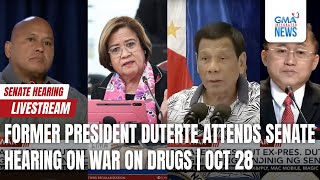 LIVE Former President Duterte attends Senate hearing on war on drugs  GMA Integrated News  Replay [upl. by Steffin319]