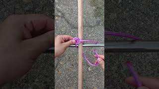 Cross binding rope knot technique for smooth objects knot [upl. by Ardied]