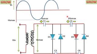 Voltage Tripler And QuadruplerVoltage Multiplier [upl. by Mehala]