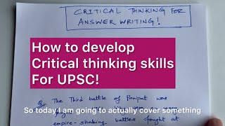 UPSC Civil Services Exam Critical Thinking Skills required with an Example [upl. by Aviva]