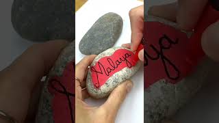 Personalized Painted Rocks rockpaintingideas giftideas handmadegifts homemadegiftideas [upl. by Hoffman]