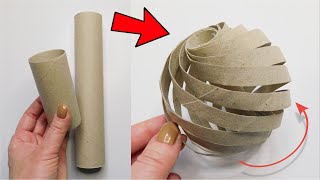 💫 Spinning Christmas Tree Ornaments DIY 🎄 Amazing Decor from Toilet Paper Rolls ❄️ Winter Craft Idea [upl. by Ecniuq]