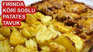 ÇOK PRATİK  Fırında Köri Soslu Tavuk Patates Nasıl Yapılır [upl. by Lerud438]