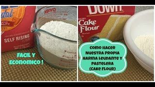 Como Hacer Nuestras Propias Harinas Leudante y Pastelera Facil  Madelins Cakes [upl. by Airdnazxela868]