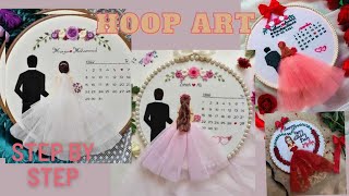 Embroidery Hoop Art Detailed Video💗Bride amp Groom Design Step by Step👰🤵 [upl. by Fernandes]