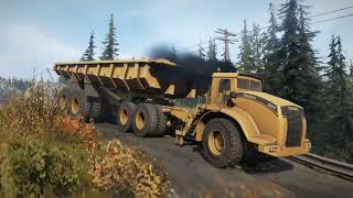 SnowRunner  Haulmax 3900 6x6 Heavy Mining Dump Trailer Driving Offroad [upl. by Assenahs]