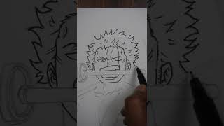 Speed Drawing Captivating Zoro Sketch [upl. by Osrit]