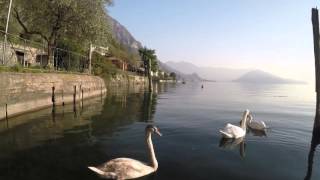 Lago diseo lake Iseo air drone footage [upl. by Yspyg]