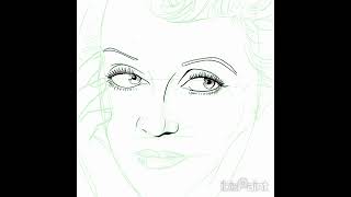 Bette Davis Eyes ‎kimcarnesofficial drawing ibispaintx [upl. by Bathesda]