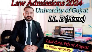 Law Admissions Fall2024  University of Gujrat  The Lifeline [upl. by Tanberg]