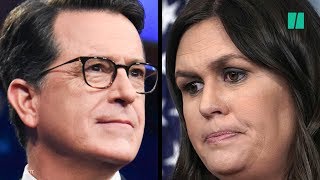 Stephen Colbert Calls Out Sarah Huckabee Sanders [upl. by Bale]