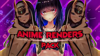 ANIME RENDERS PACK FOR YOUR EDITS  FREE TO USE [upl. by Fallon725]