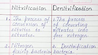 Difference between Nitrification and Denitrification [upl. by Icken]