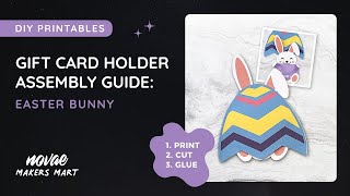 Printable Easter Gift Card Holder  DIY Easter Bunny Gift Card Holder [upl. by Eekcaj]