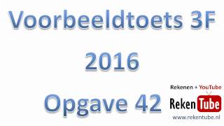 Rekentoets 3F 2016 opgave 42 [upl. by Marysa49]