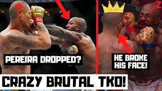 Alex Pereira DESTROYS Khalil Rountree After WORRYING Start UFC 307 Full Fight Reaction [upl. by Ahsauqal]