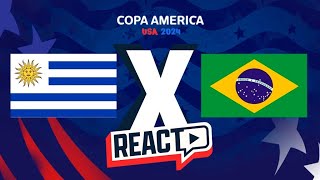 URUGUAI x BRASIL  Copa América Quartas de final FSC React [upl. by Micki824]