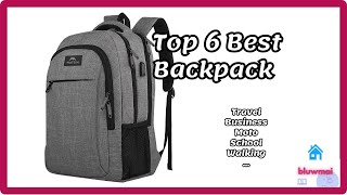 🎒🟡 6 Best Backpack for everyday use ✅ Water Resistant  Anti Theft  Travel  Laptop  Business [upl. by Sikko170]