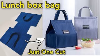 ⭐Lunch box bag making at home handbag bag cutting and stitching Zipper Handbagladies pursepouch [upl. by Noeled]