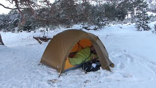 Wild Camping Scotland  Winter Camping In The Rain And Snow [upl. by Atela]