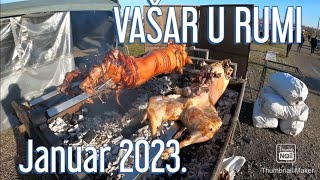 Vašar u Rumi  Rumski vašar januar 2023 god ponedeljak 212023 obilazak RelaxSerbia [upl. by Yerkovich]