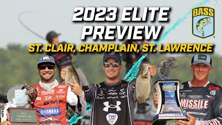 2023 Bassmaster Elite Series Preview show St Clair Champlain St Lawrence River [upl. by Bozovich]