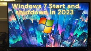 Windows 7 startup and shutdown in 2023 [upl. by Tamis896]