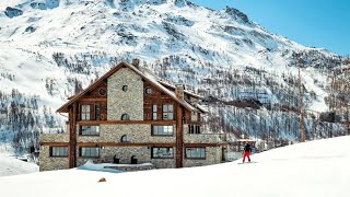 £20835826 Luxury Ski Chalet with Helipad and View of Matterhorn  Italian Alps [upl. by Sumaes743]