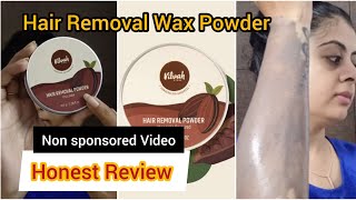 Hair removal using wax powder from Vilvah Honest review Painless Waxing Yes or Nohairremoval [upl. by Namyl]