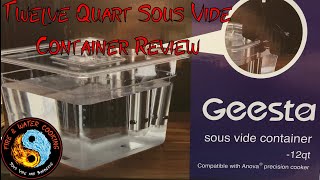 Sous Vide Container Unboxing and Review New Geesta 12 Quart with Lid [upl. by Leuqar]