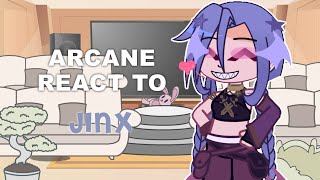 Arcane react to Jinx  Gacha club [upl. by Snave855]