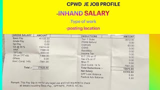 CPWD JE JOB profile salary facility  job location  cut off sscje2022 [upl. by Eldoria]