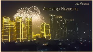 Beautiful Fireworks DisplayRockwell BGC Mandaluyong makati [upl. by Adaminah]