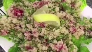 Lebanese Refreshing salad Tabbouleh Taboulé salade rafraîchissante سلاطة منعشة صيفية [upl. by Cid905]