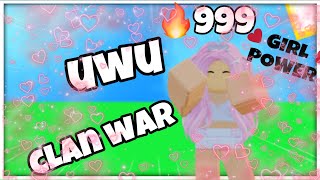 EGirl does clan wars  Roblox Bedwars [upl. by Corron124]