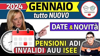 🔴 GENNAIO 2024 ➜ 16 NOVITà BONUS PAGAMENTI ISEE AUMENTI 💶 INPS NUOVE DATE AUU ADI PENSIONI INVALIDI [upl. by Aicenaj]