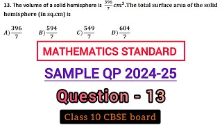 the volume of a solid hemisphere is 3967  the volume of a solid hemisphere is 3967 cm cube the [upl. by Odab]