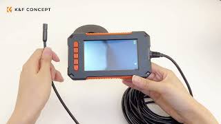 Borescope Inspection Camera 8mm Industrial Endoscope Camera 43 Inch HD Screen 1080P [upl. by Ez]