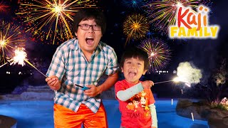 New Year Celebration with Fire Works family fun with Ryans World [upl. by Cichocki987]