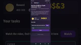 Tapswap code today 3110  Crypto Ambassador  Part 2 crypto code tapswap earn money [upl. by Sheila]