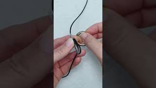 Instructions for tying a ring into a necklace using a straw diy crafts necklace [upl. by Mercie550]