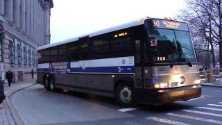 NYCTA  MTA Bus  MCI 102DLW3SS D4500 D4500CL amp D4500CT Action  Battery Place amp Broadway [upl. by Dronel]