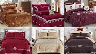 Classic Jaquard Bedding Set Solid Red Duvet Cover Simple King Size Comforter Bed Linen Single Queen [upl. by Finbur]