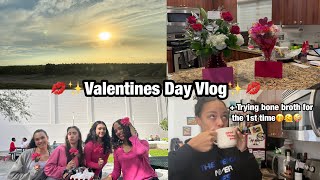 Valentine’s Day vlog💌💋 honest taste test review of bone broth  fun vday amp get healthy wme🎀🫧💝 [upl. by Justen]