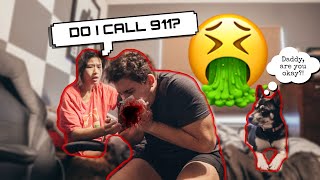 Wakeup COUGHING BLOOD Prank on Girlfriend GONE TOO FAR [upl. by Caia346]