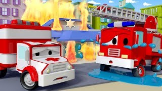 Franck the Firetruck needs help   Amber the Ambulance in Car City 🚓 🚒 l Cartoons for Children [upl. by Qifar]