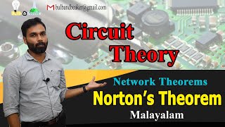 Nortons Theorem with Problems  Circuit Theory  Malayalam [upl. by Aileduab]