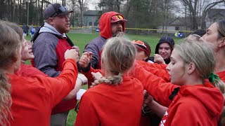 Reaction from Whitehalls softball sweep of rival Montague April 23 2024 [upl. by Bobinette]