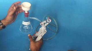 video chemistry filtration set hand vacuum pump with flask tube buckner funnel working abron [upl. by Demaria]